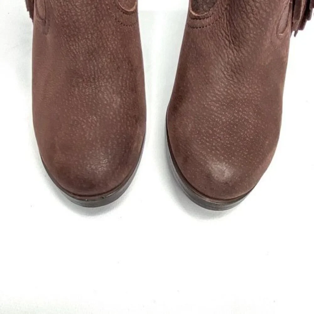 VINCE‎ CAMUTO Brown Fringe Ankle Boots/Booties 8.5